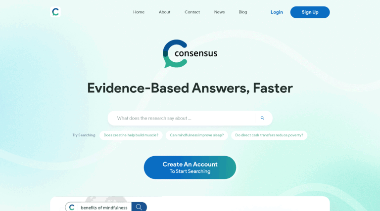 consensus.app כלי בינה מלאכותית