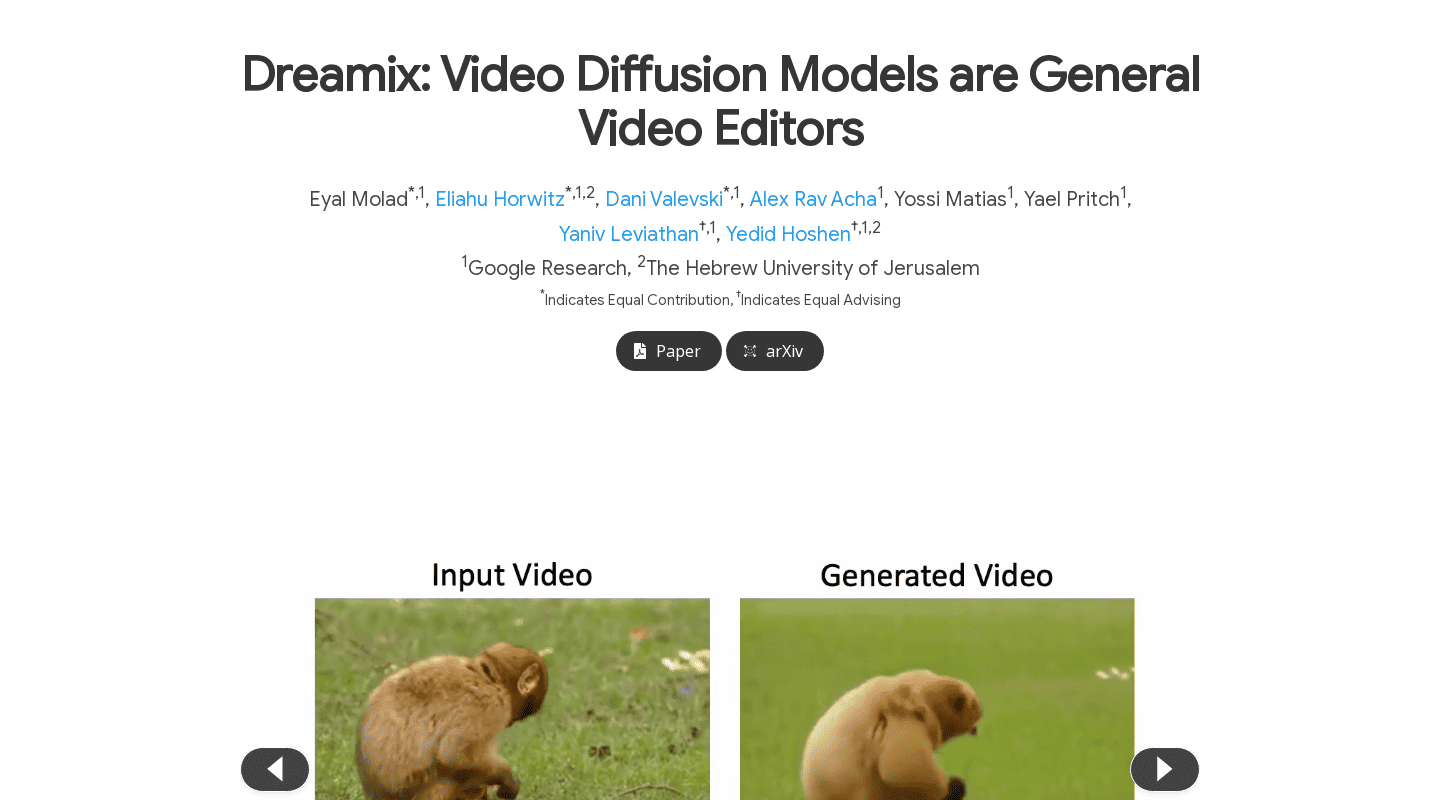 dreamix video editing.github.io ref=allth- -כלי בינה מלאכותית