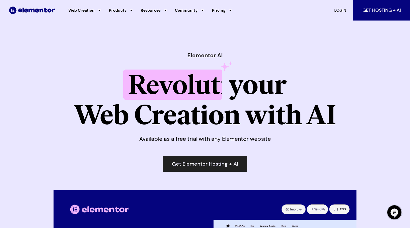 elementor.com products ai -כלי בינה מלאכותית