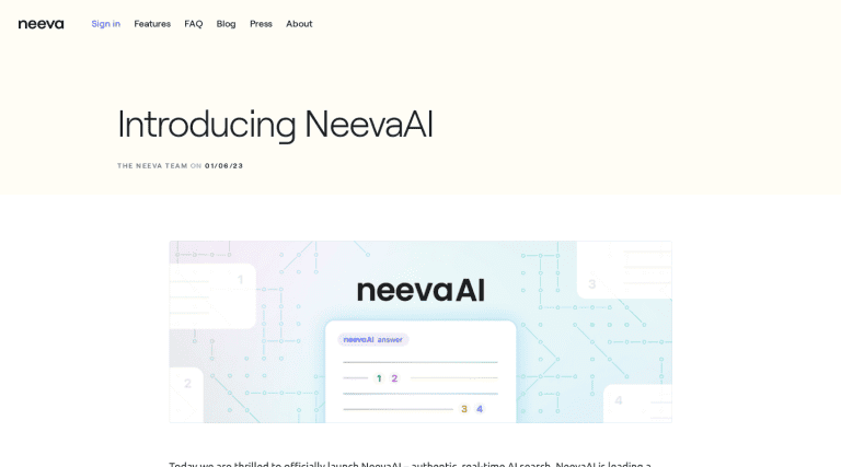 neeva.com blog introducing-neevaai-ref=all- -כלי בינה מלאכותית