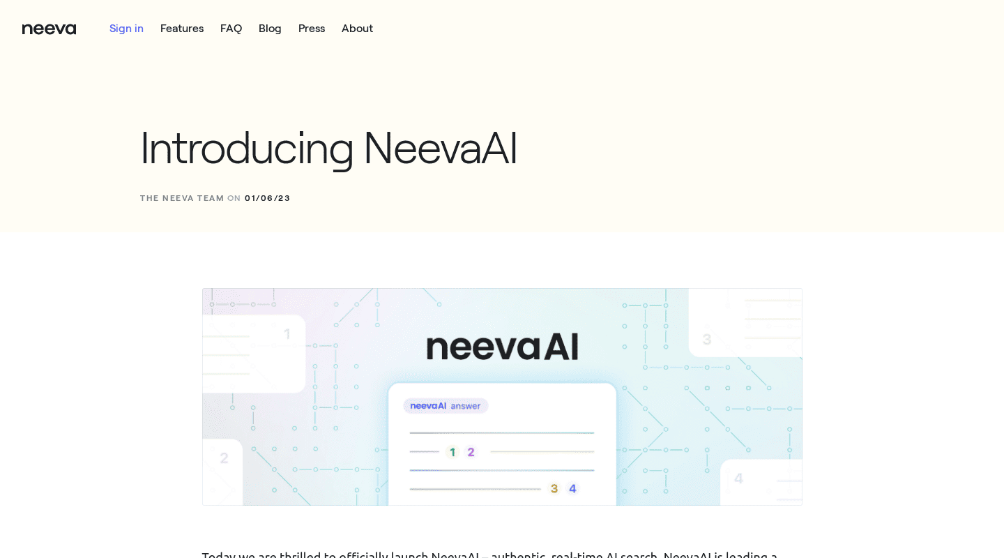 neeva.com blog introducing-neevaai-ref=all- -כלי בינה מלאכותית