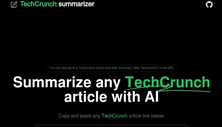 techcrunch summarizer כלי בינה מלאכותית