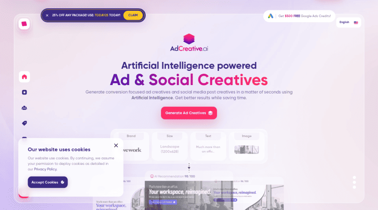 www.adcreative.ai כלי בינה מלאכותית