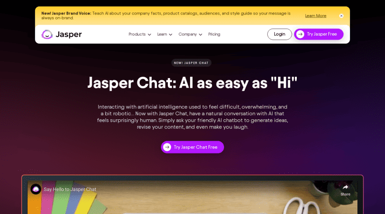 www.jasper.ai chat -כלי בינה מלאכותית